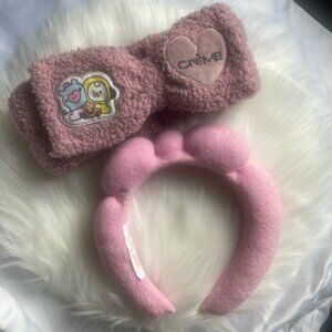 BT21 Crème Shop Bow Wrap Headband & OPI Hello‎ Kitty Skincare Headband